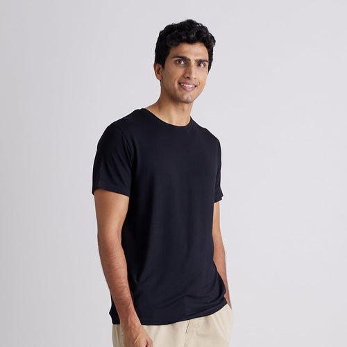 Men's TENCEL™ Modal-Round Neck-Black