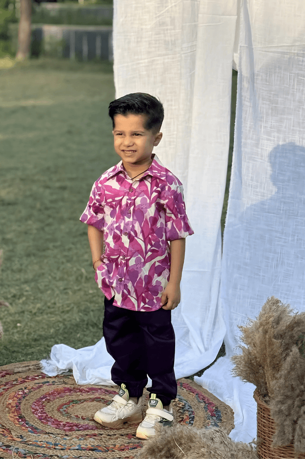 Boys Bahamas Resort Wear Set - Purple