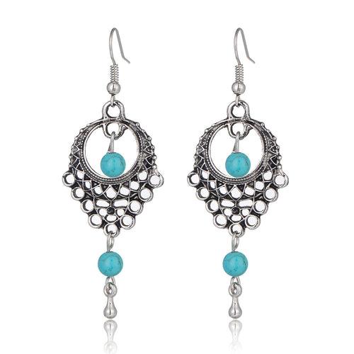 Turquoise Dangler (Chaand baali)