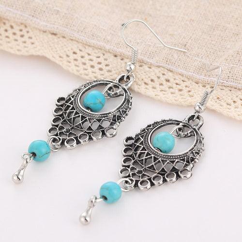 Turquoise Dangler (Chaand baali)