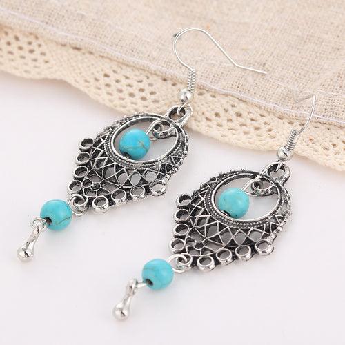 Turquoise Dangler (Chaand baali)