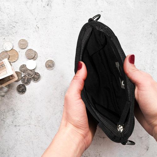 Stylish Upcycled Tyre Tube Black Purse - Eco-Friendly Fashion Accessory