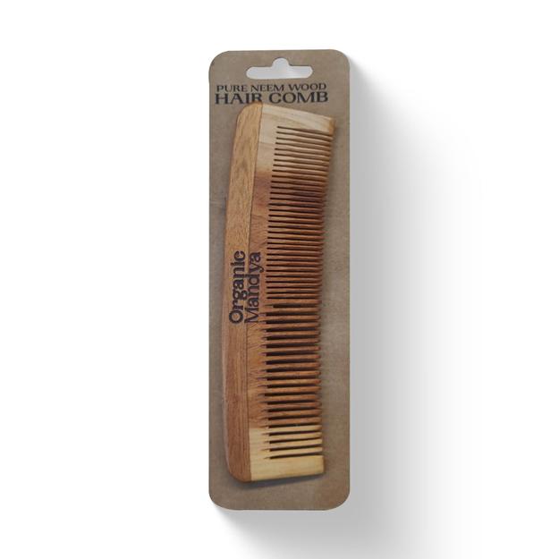 Pure Neem-Wood Hair Comb Double Tooth