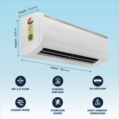 Daikin 1 Ton 3 Star Split Inverter AC (FTKT35U)