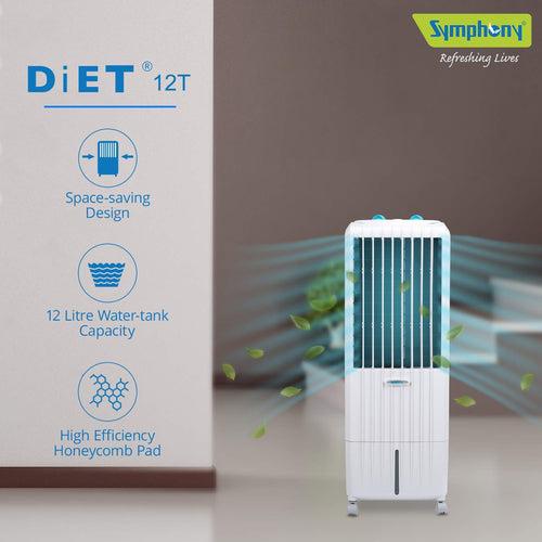 Symphony Diet 12 T Tower Cooler - 12L, White