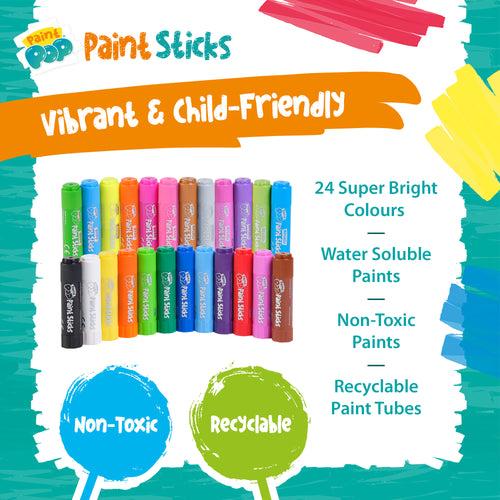 Paint Pop 24 Pack Assorted Quick Dry Paint Sticks