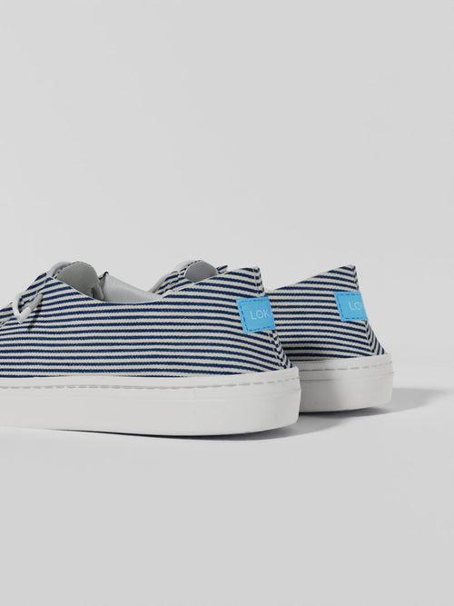 The Lusha Blue and White Line Stripes