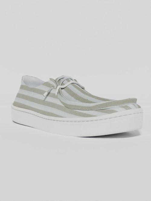 The Luna Beige & White Stripes