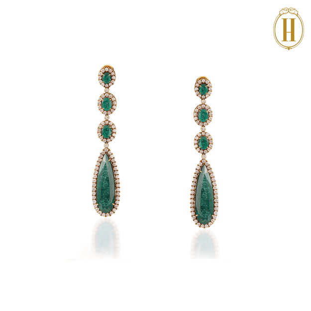 Legacy Zambian Emerald and Diamond Earrings