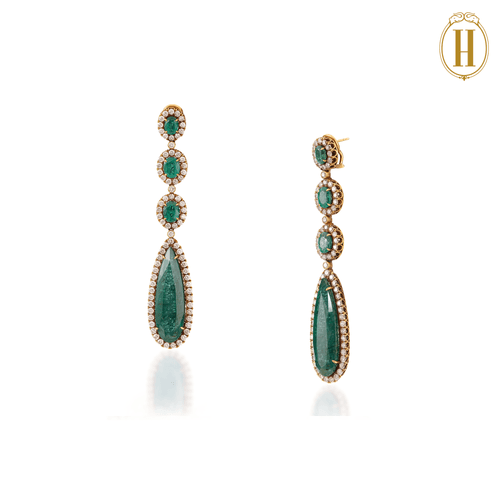 Legacy Zambian Emerald and Diamond Earrings