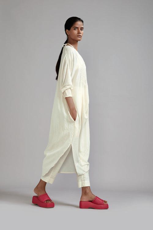 Off-White Smocked Cowl Tunic