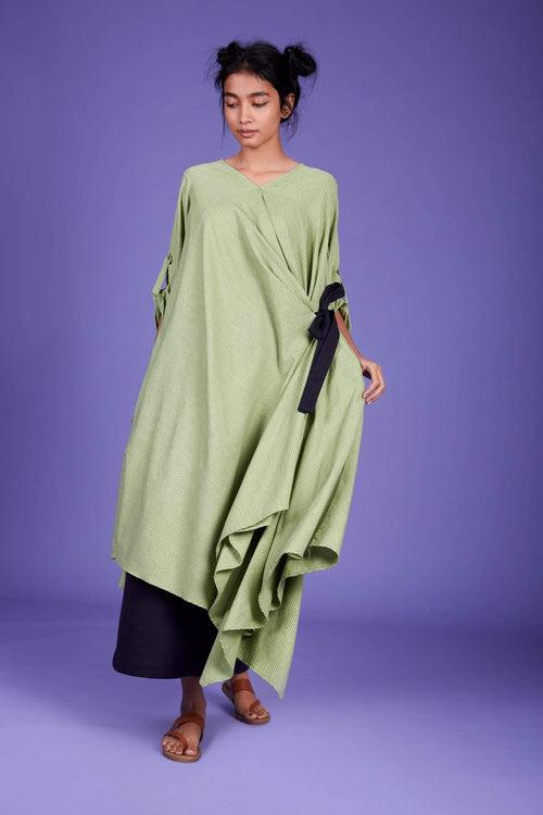 Tara Aakaar Dress SS Green