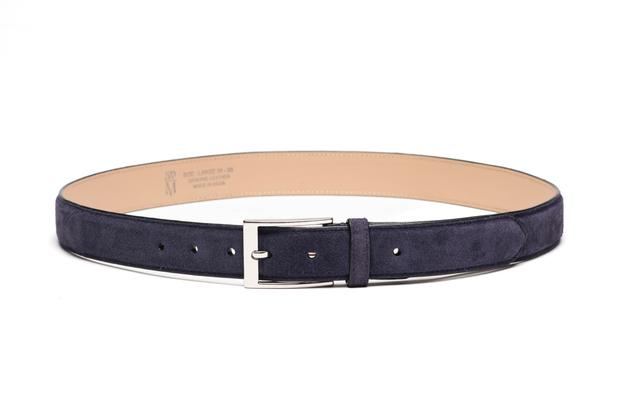 Flat Belt- Navy Suede