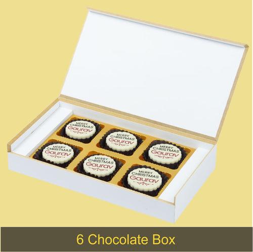 Elegant Personalised Christmas Gift with Printed Chocolates