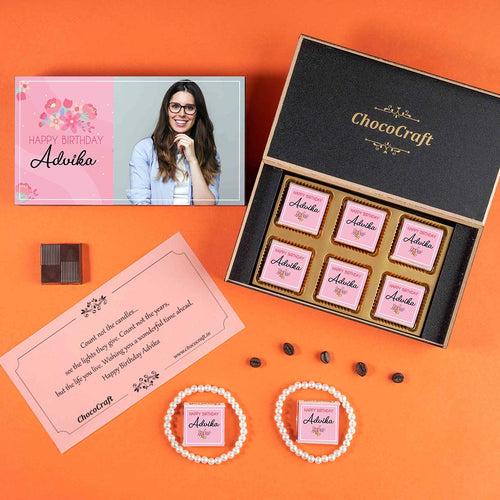 Personalised Chocolate Birthday Gift with Photo (with Wrapped Chocolates)