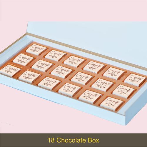 Watercolor Design Personalized Congratulations Gift Box with Wrapped Chocolates