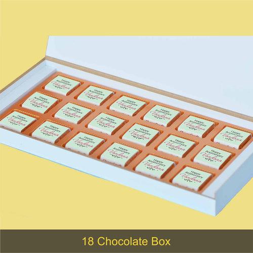 Personalized Anniversary Gift Box & Chocolates (with Wrapped Chocolates)