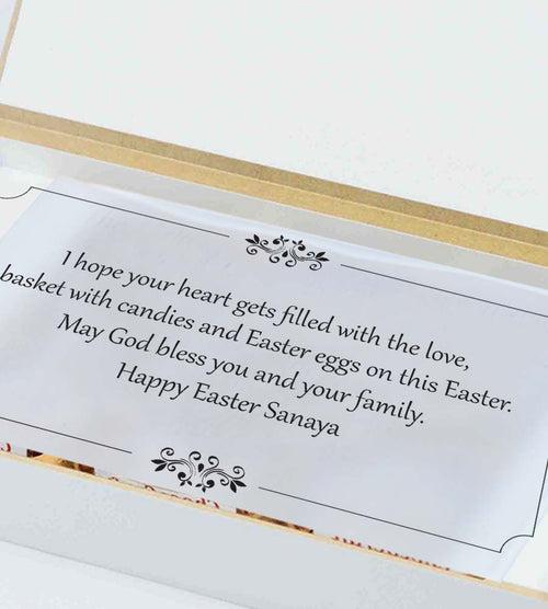 Unique Easter Gift with Personalised Wrapped Chocolates