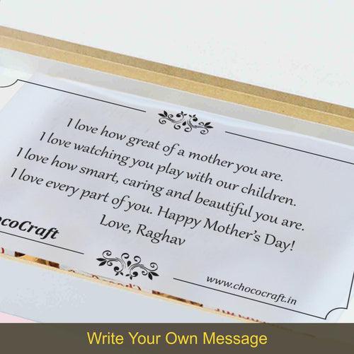 Hearts Theme Mother's Day Gift Personalised with Photo (with Wrapped Chocolates)