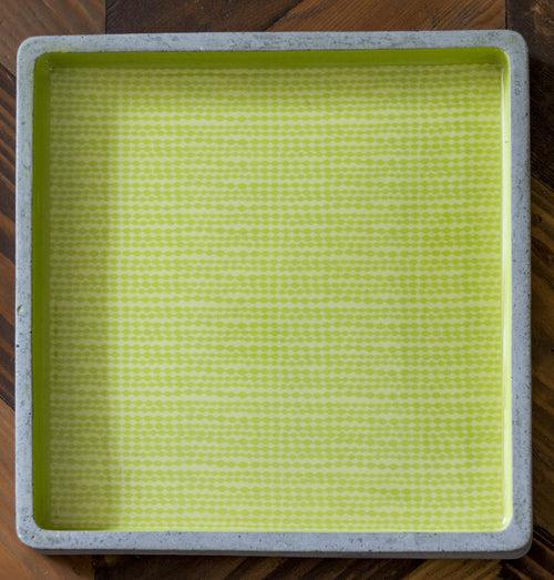 GREEN AMBARA SQUARE TRAY LARGE