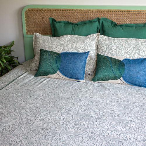 OASIS GREEN BED COVER SET