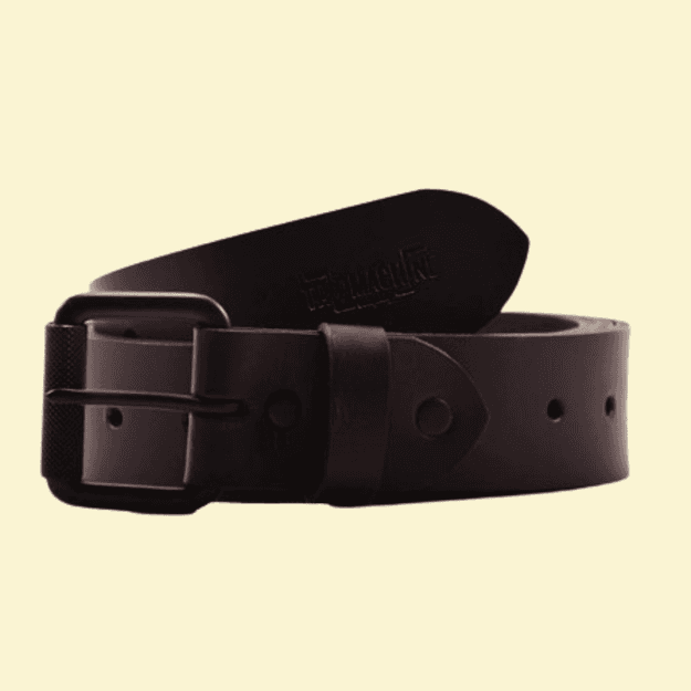 belt - matt black single pin