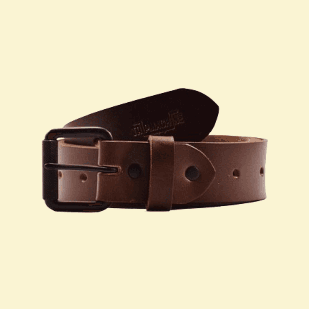 belt - tobacco brown single pin