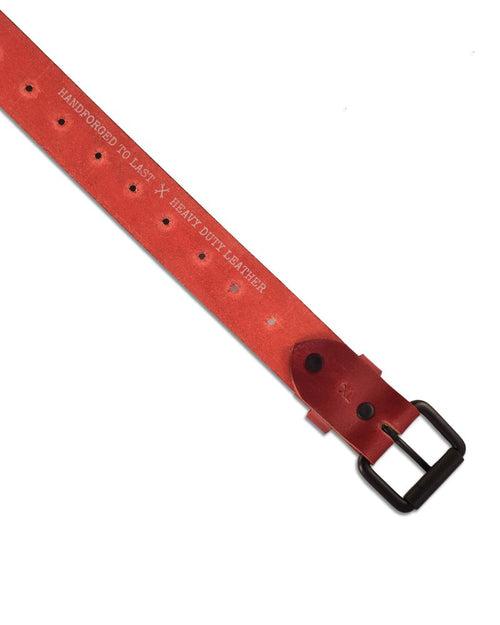 belt - cherry red single pin