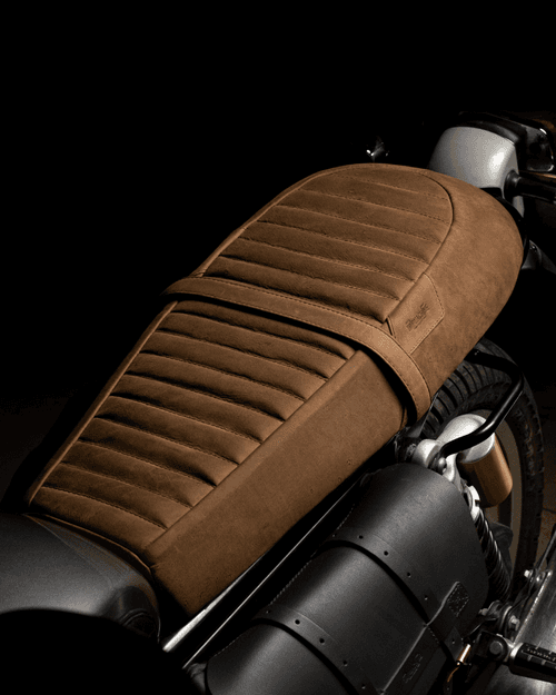 touring leather seat for royal enfield interceptor 650 / gt 650