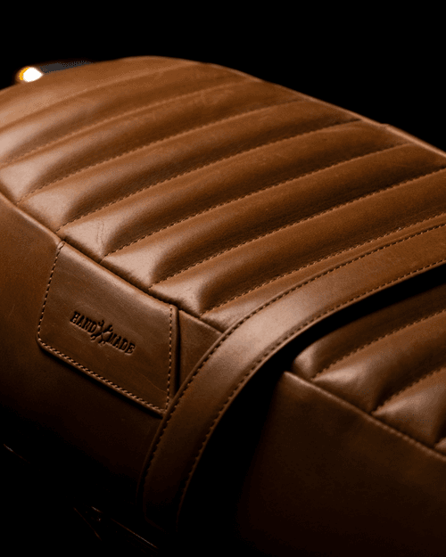 touring leather seat for royal enfield interceptor 650 / gt 650