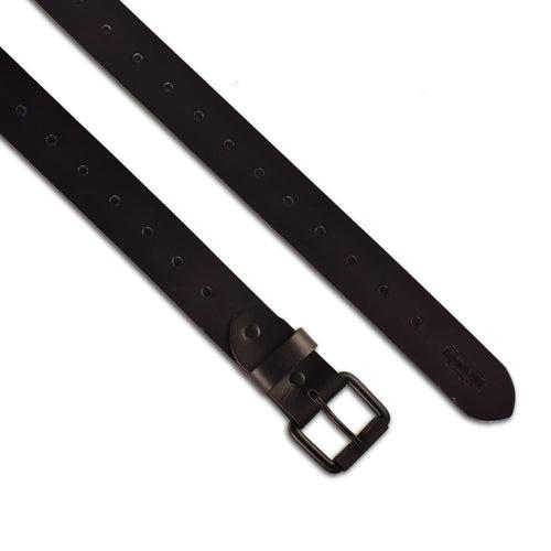 belt - matt black single pin