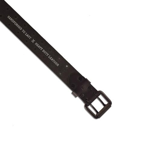 belt - matt black double pin