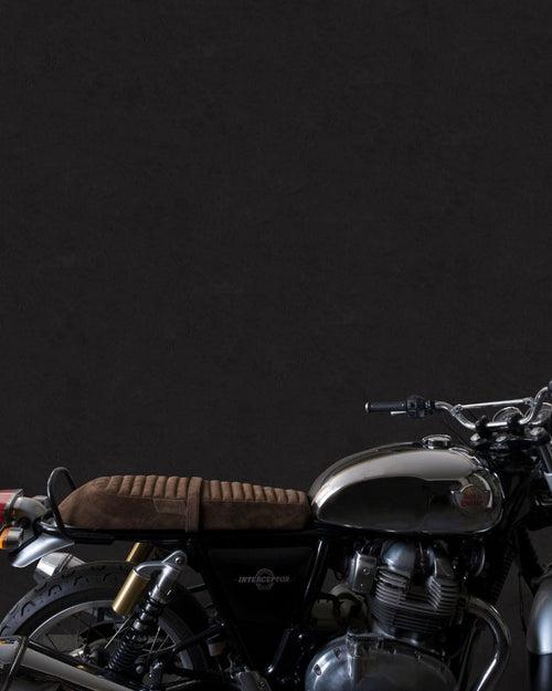 touring suede seat for royal enfield interceptor 650 / gt 650