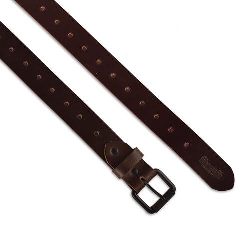 belt - tobacco brown single pin