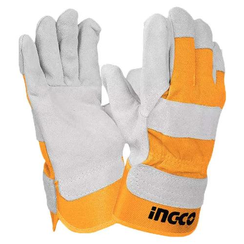 Ingco Leather Hand Gloves 10.5 Inch HGVC01