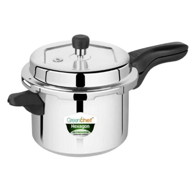 Greenchef Hexagon Outer Lid Aluminium Pressure Cooker 3 Litre