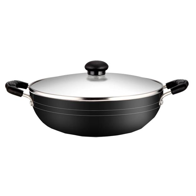 Greenchef Namo Non Stick Kadai With Stainless Steel Lid 260 mm