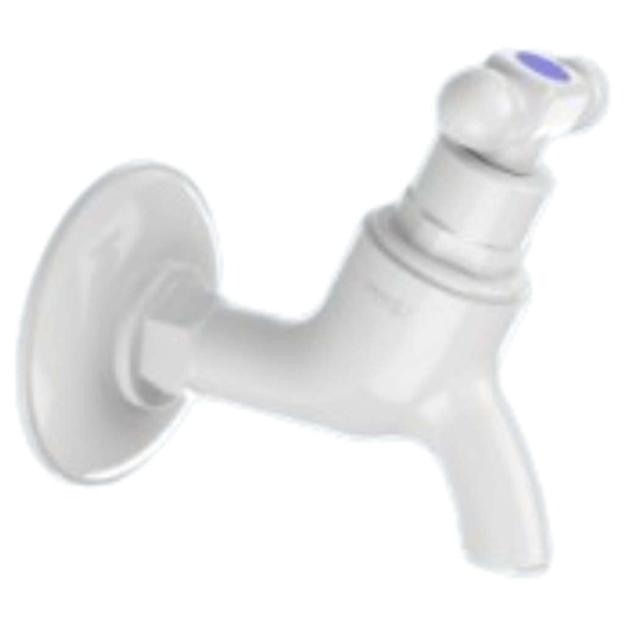 Watertec T Series Bib Tap With Flange White TS-102001A