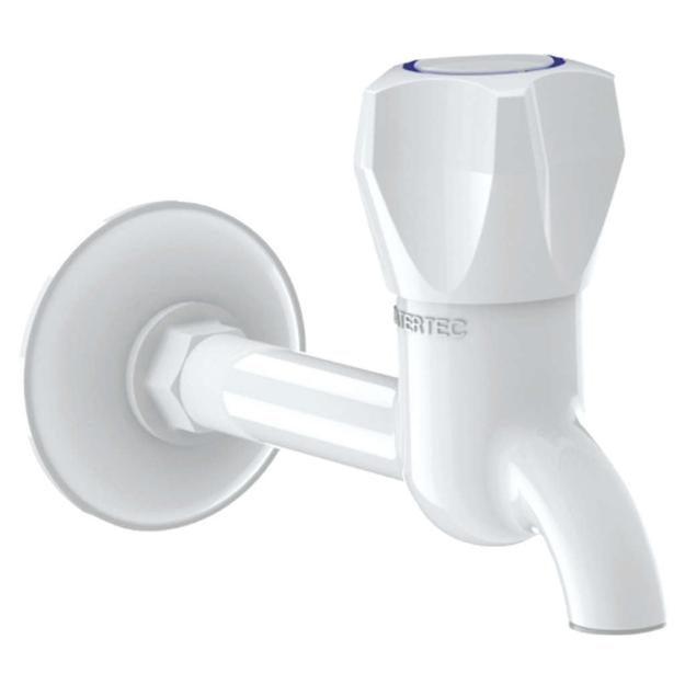 Watertec M Series Long Body Bib Tap 180mm White MS-103009