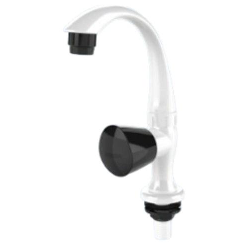 Watertec Flexo Ovlo Series Sink Tap Table Mounted Short Spout Black White OV-812012