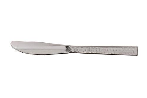 Indian Art Villa Pure Stainless Steel Hammered Design Butter Knife Cutlery, Silver