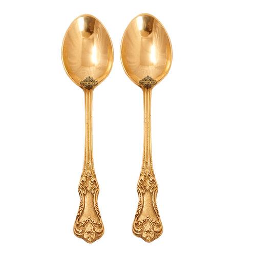 Indian Art Villa Brass Designer Spoon, Tableware Home Hotel