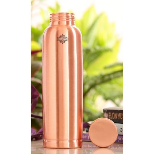 Set Of Pure Copper Matt Finish Lacquer Coated  Water Bottle & 2 Glasses, Drinkware, Bottle : 900ml, Glass: 300ml