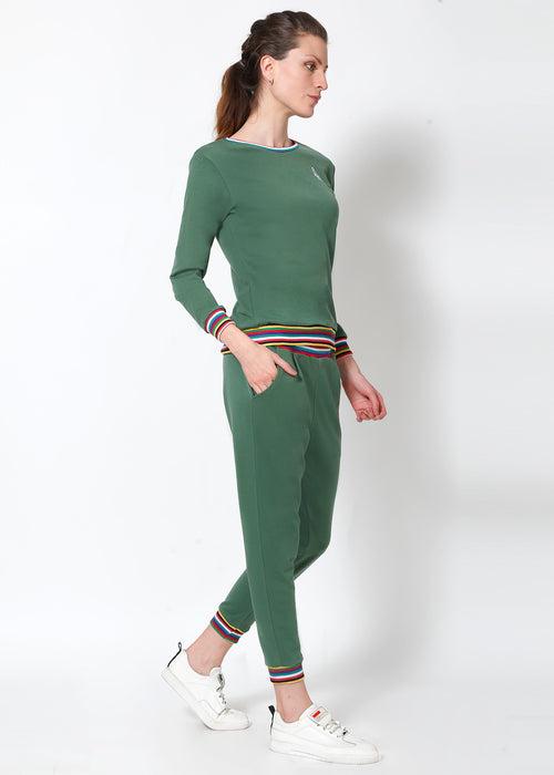 Basil Green Comfy Top + Joggers Ensemble