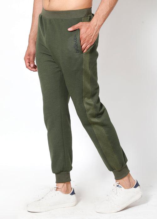 Olive Stripes Thermal Joggers