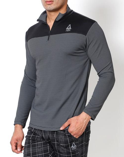 Dark Grey Half Zipper