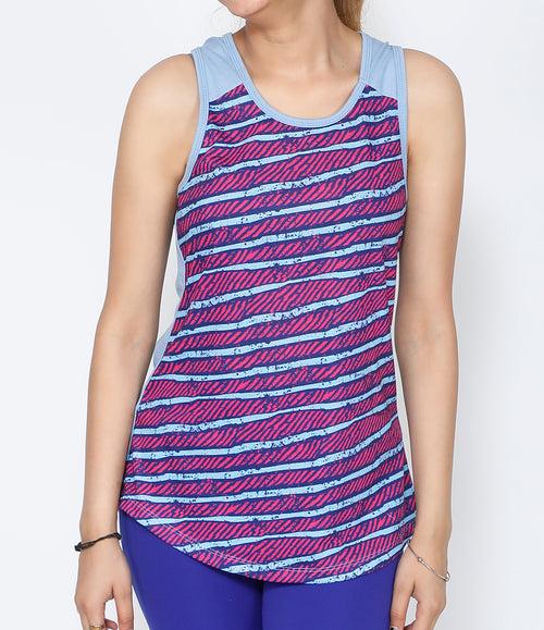 Sky Stripes Cotton Tank