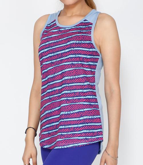 Sky Stripes Cotton Tank