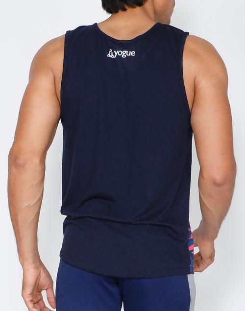 Navy & Pink Cotton Tank