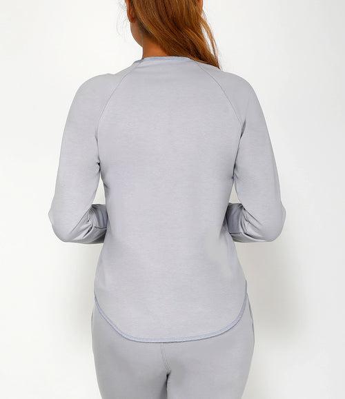 Harbor Grey Asymmetric Full Sleeve Top